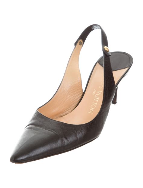 louis vuitton black v pointed toe pumps|6AM Slingback Pump .